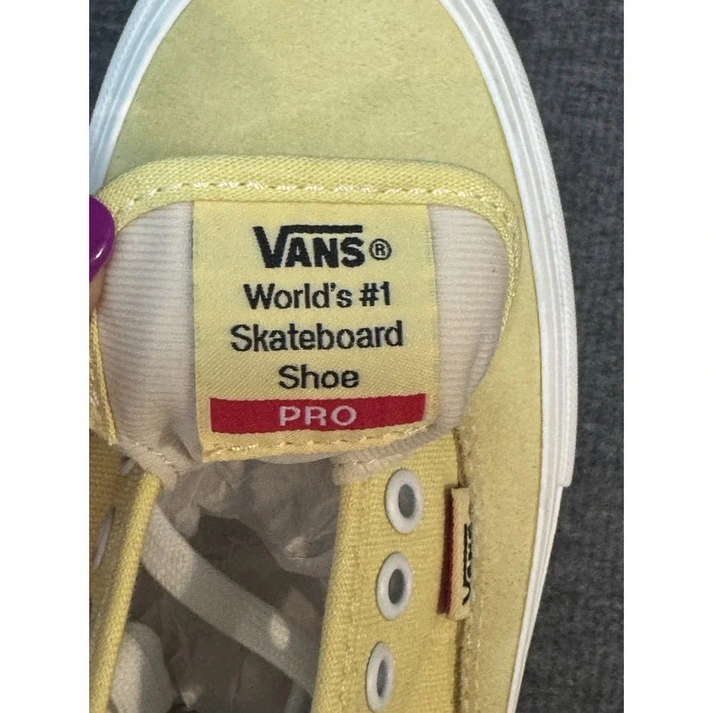 Vans Authentic Pro Pale Banana Marshmallow Rare Extra Laces- Men's Size 8 New
